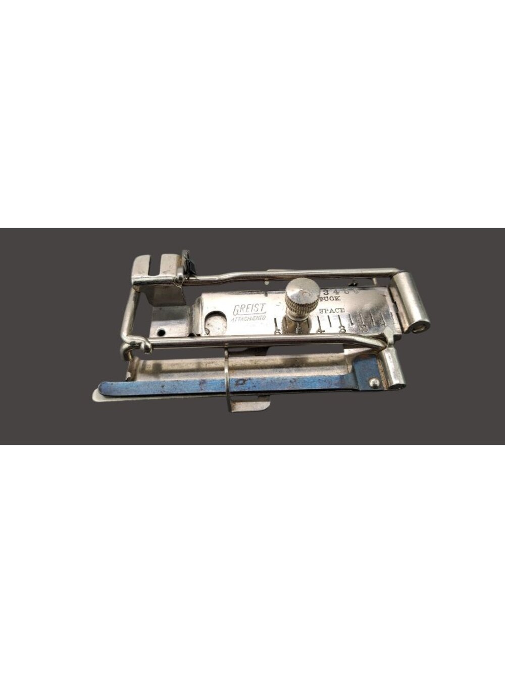 Vintage Greist Sewing Machine Tuck Attachment Metal Adjustable Tucker 1890s